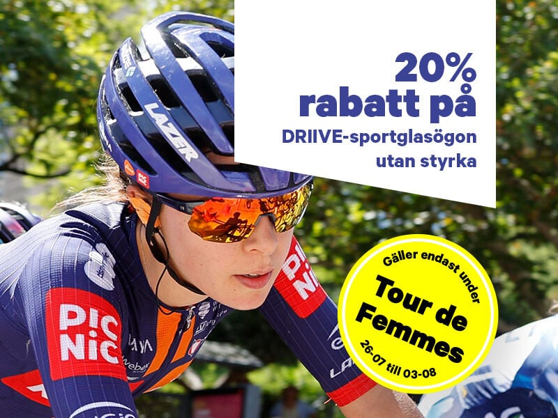 20% rabatt på sportglasögon utan styrka hos Direkt Optik