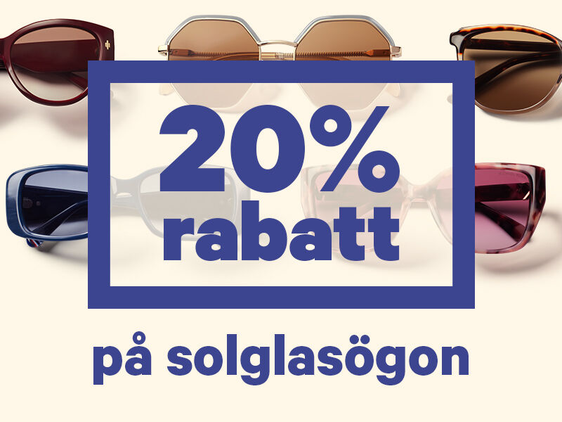 20% rabatt på solglasögon hos Direkt Optik